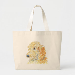 Labradoodleクリーム色の#2のバッグ ラージトートバッグ