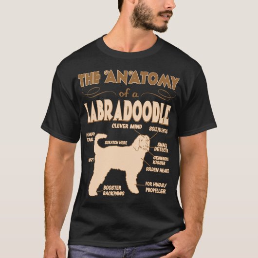 Labradoodleペット恋人のギフトの解剖学 Tシャツ (正面)
