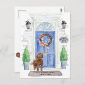 Labradoodle引越し案内はがき ポストカード (正面/裏面)