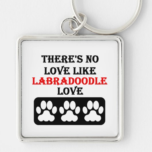 Labradoodle愛のような愛がありません キーホルダー (正面)