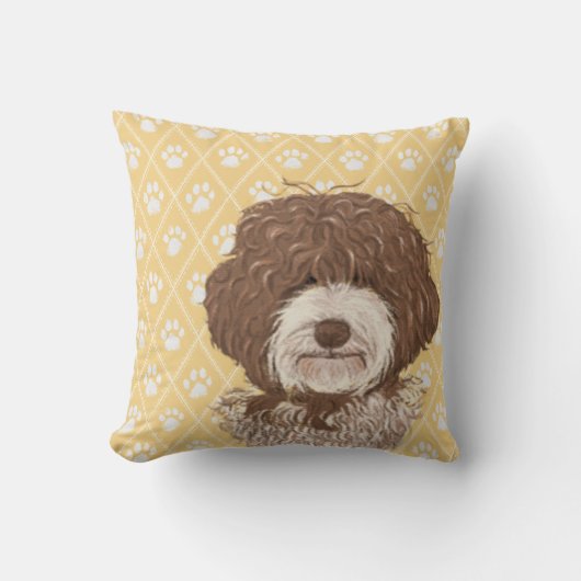 Labradoodle犬の枕/Labradoodle愛 クッション (正面)