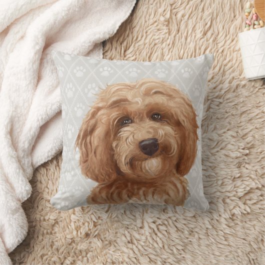 Labradoodle犬の枕/Labradoodle愛 クッション (ブランケット)