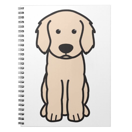 Labradoodle犬の漫画 ノートブック (正面)
