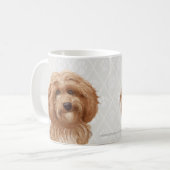 Labradoodle犬の絵画/Labradoodle愛/ コーヒーマグカップ (正面左)
