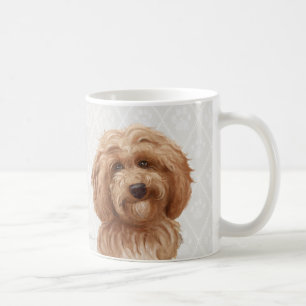 Labradoodle犬の絵画/Labradoodle愛/ コーヒーマグカップ