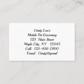 Labradoodle犬の葉ビジネスカード 名刺 (裏面)