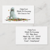 Labradoodle犬の葉ビジネスカード 名刺 (正面/裏面)