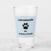 Labradoodle犬ガラスのギフト タンブラーグラス (裏面)