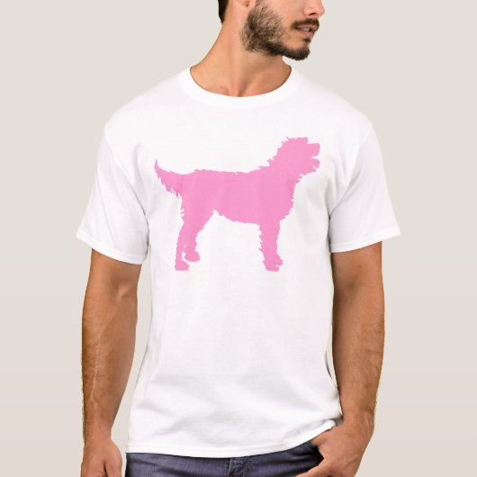 Labradoodle犬(ピンクで) Tシャツ (正面)
