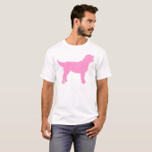 Labradoodle犬(ピンクで) Tシャツ (正面フル)