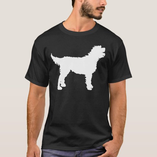 Labradoodle犬(白で) Tシャツ (正面)