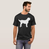 Labradoodle犬(白で) Tシャツ (正面フル)