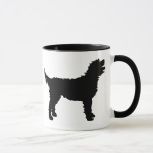Labradoodle犬(黒で) マグカップ