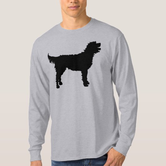 Labradoodle犬(黒で) Tシャツ (正面)