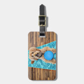 Labradoodle -ライリー-ヨガ犬 ラゲッジタグ (正面縦)