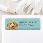 Labradoodle Dog Return Address Labels ラベル (インサイチュ)