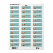 Labradoodle Dog Return Address Labels ラベル (フルシート)