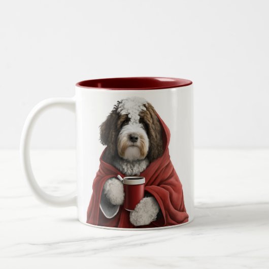 Labradoodle, goldendoodle, bernedodle coffee mug ツートーンマグカップ (左)