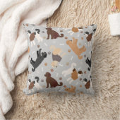 Labradoodle / Goldendoodle Bones and Paws クッション (ブランケット)