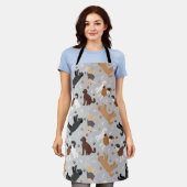 Labradoodle / Goldendoodle Bones and Paws Apron エプロン (着用した状態)