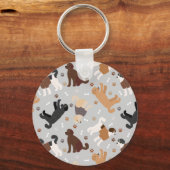 Labradoodle / Goldendoodle Bones and Paws Keychain キーホルダー (正面)