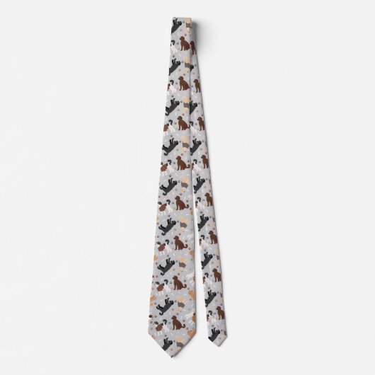 Labradoodle / Goldendoodle Bones and Paws Neck Tie ネクタイ (正面)