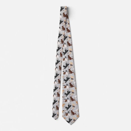 Labradoodle / Goldendoodle Bones and Paws Neck Tie ネクタイ (裏面)