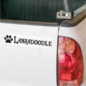 Labradoodle (pawprintとの海賊スタイル) バンパーステッカー (トラック上)