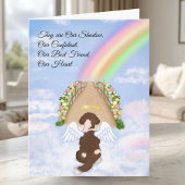 Labradoodle Rainbow Bridge Pet Loss カード
