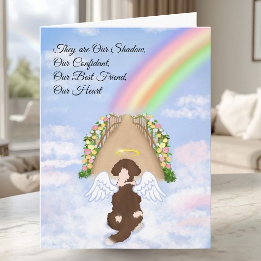 Labradoodle Rainbow Bridge Pet Loss カード