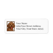 Labradoodle Return Address Labels ラベル (正面)