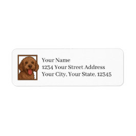 Labradoodle Return Address Labels ラベル