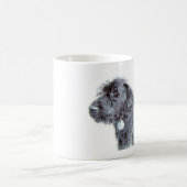 Labradoodlesの黒いマグ コーヒーマグカップ (中央)
