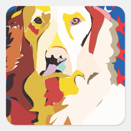 labrador3 スクエアシール (正面)