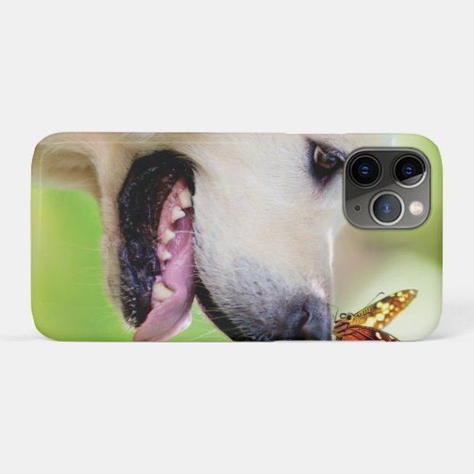 Labrador And Butterfly Throw Pillow Case-Mate iPhoneケース (裏面(横))