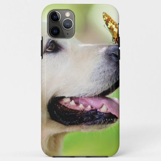 Labrador And Butterfly Throw Pillow Case-Mate iPhoneケース (裏面)