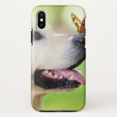Labrador And Butterfly Throw Pillow Case-Mate iPhoneケース (裏面)