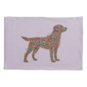 Labrador Butterfly Art Reversible Lavender Dog Mom 枕カバー (裏面-左)