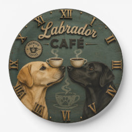 Labrador Café Coffee Lovers Vintage ペーパープレート