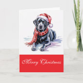 Labrador Christmas Greeting Card カード (正面)