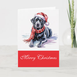 Labrador Christmas Greeting Card カード