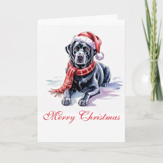 Labrador Christmas Greeting Card カード (正面)