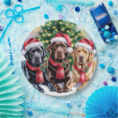 Labrador Christmas Paper Plate ペーパープレート (パーティー)