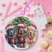 Labrador Christmas Paper Plate ペーパープレート (パーティー)
