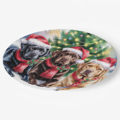 Labrador Christmas Paper Plate ペーパープレート (アングル)