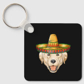 Labrador Cinco De Mayo Mexican Sombrero Labrador キーホルダー (正面)