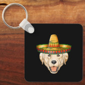 Labrador Cinco De Mayo Mexican Sombrero Labrador キーホルダー (正面)