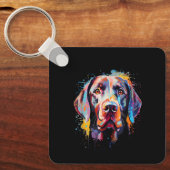 Labrador Colorful キーホルダー (正面)