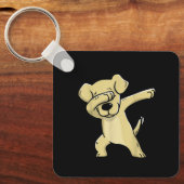 Labrador Costume Dabbing Labrador キーホルダー (正面)