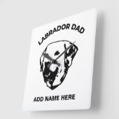 Labrador Dad   スクエア壁時計 (傾斜)